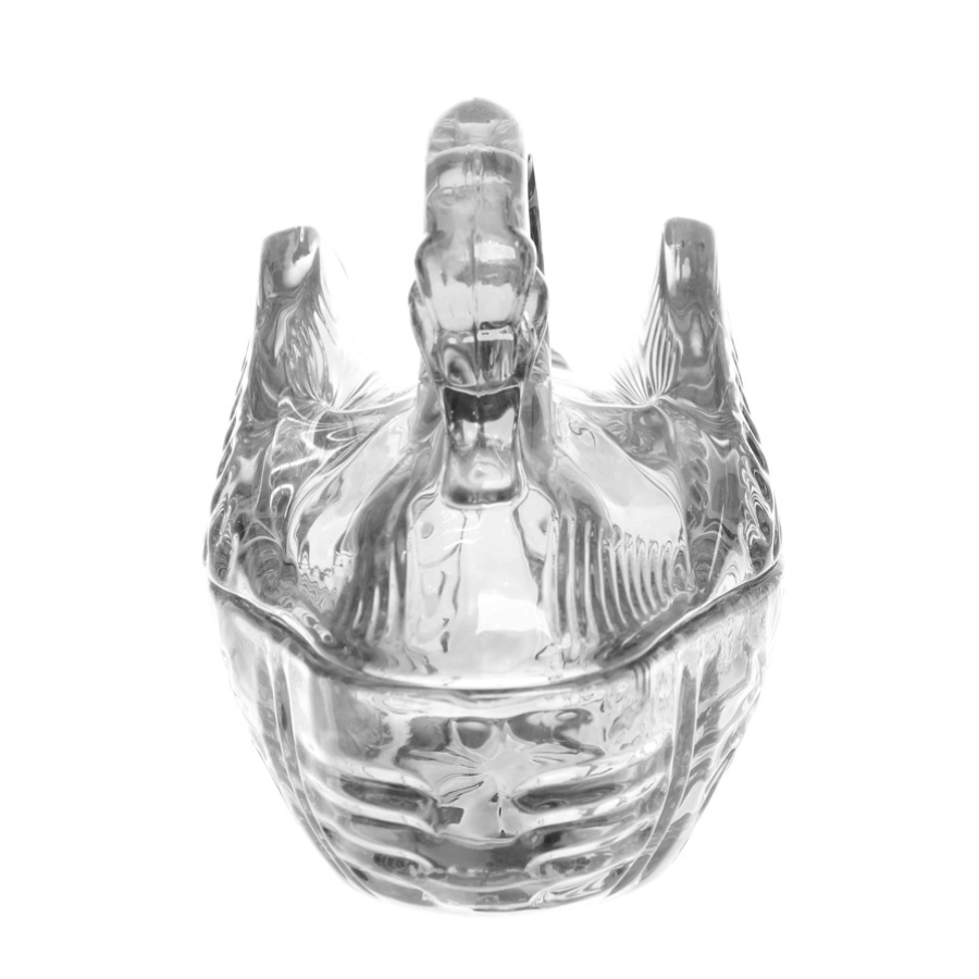 Bomboniere Cisne De Vidro Baleiro Pote Potiche Bala Bombom
