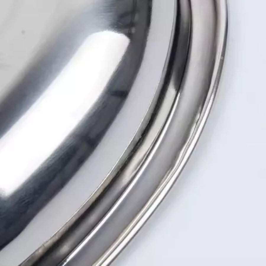 Bandeja Oval Aço Inox Rasa Travessa 20cm Porção E Saladas