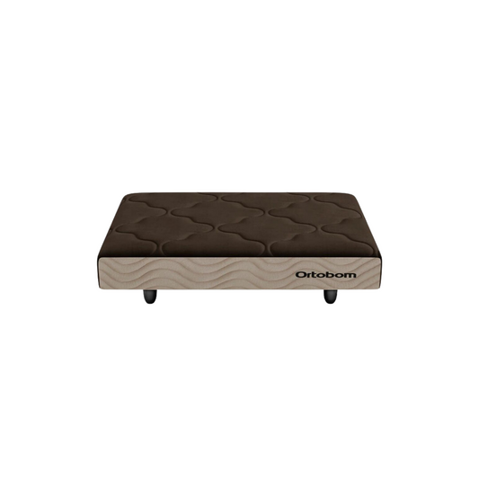 Mini Base Cama Pet Pequeno Camurça Bege (13x65x45)
