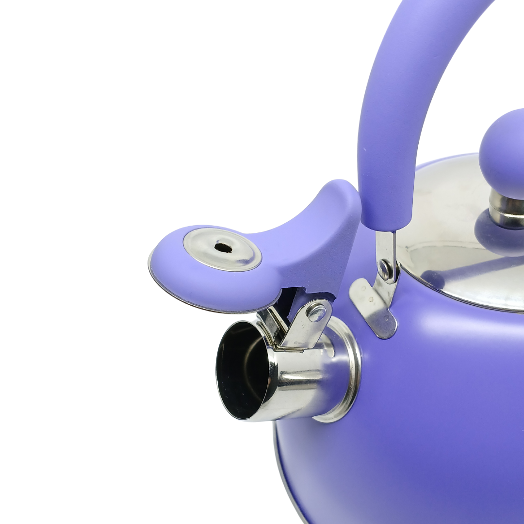 Chaleira Inox 2l Com Apito Alça Móvel Lilás Água Quente