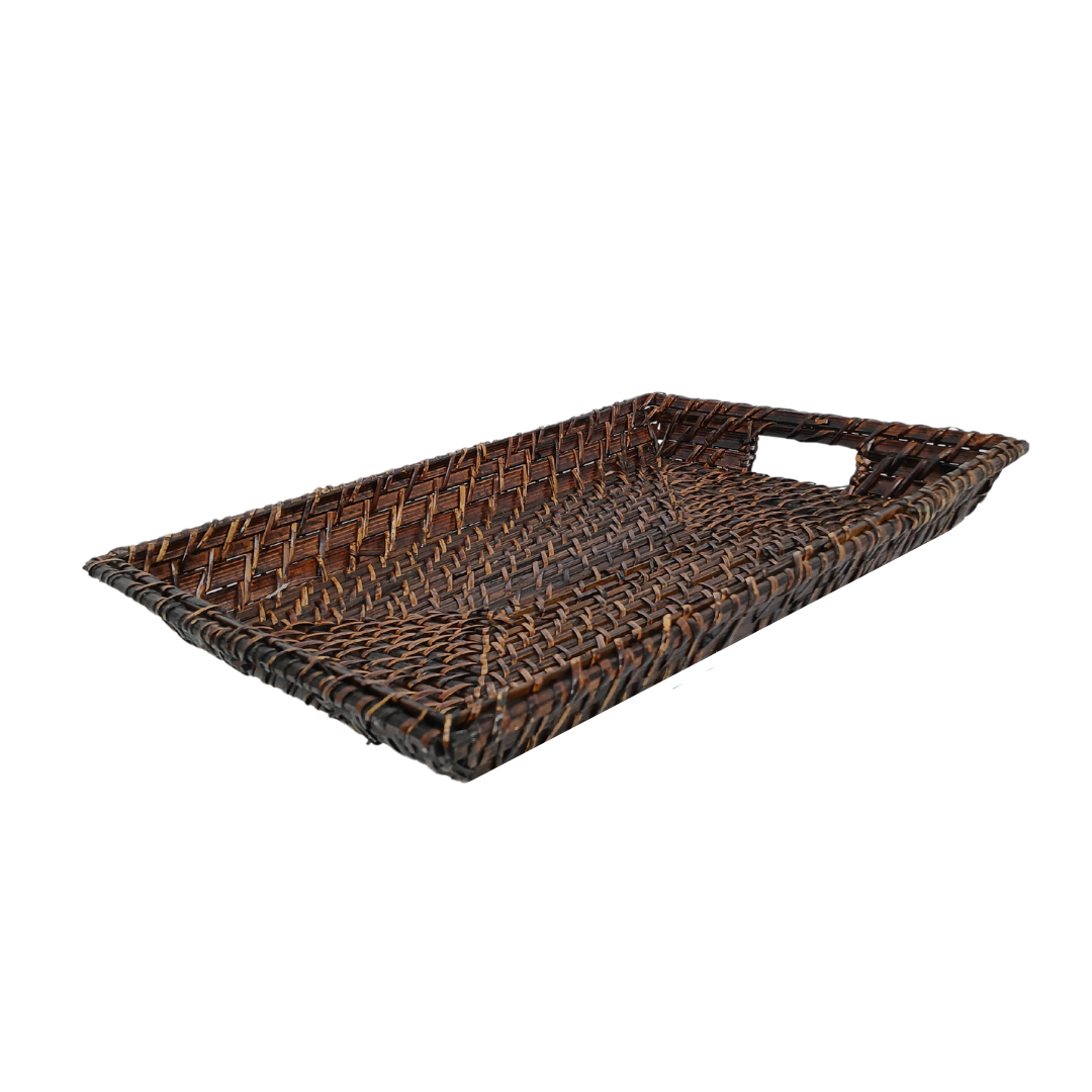 Bandeja Retangular 41 X 27 Rattan Bambu Artesanal Rustico