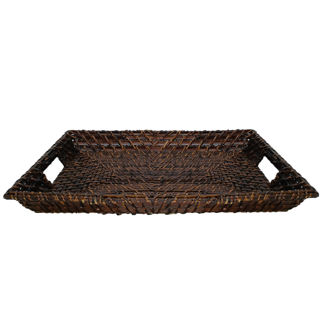 Bandeja Retangular 41 X 27 Rattan Bambu Artesanal Rustico