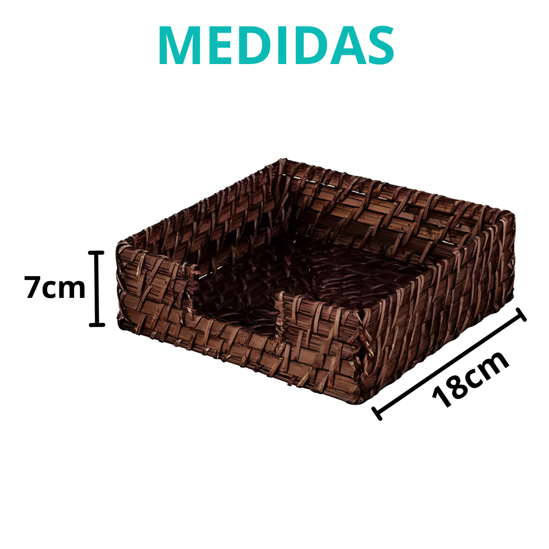 Porta Guardanapo Quadrado 18x18x6cm - DMA41