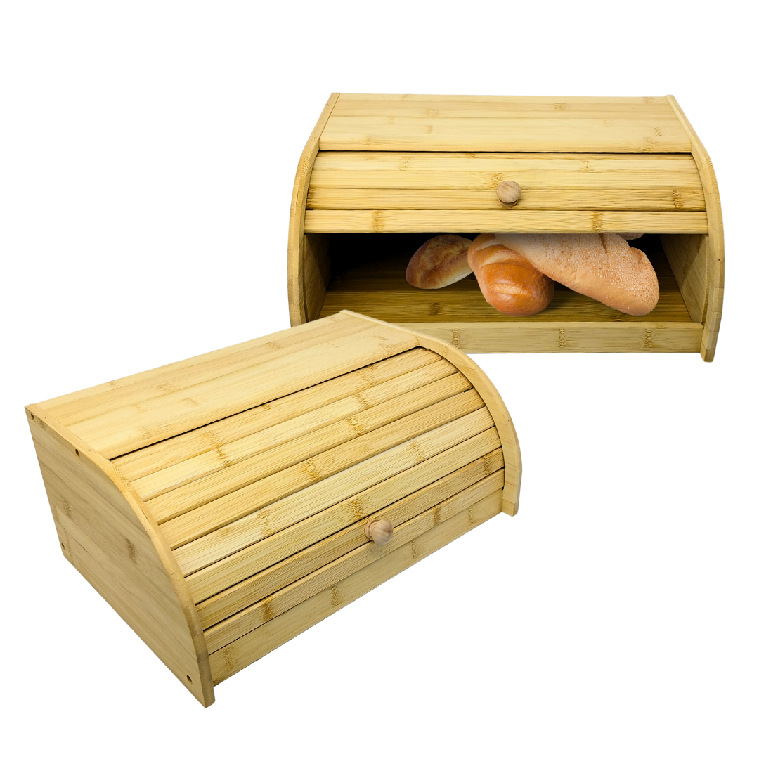 Porta Pão Bolo Grande Com Porta De Bambu Café Da Manhã 40cm