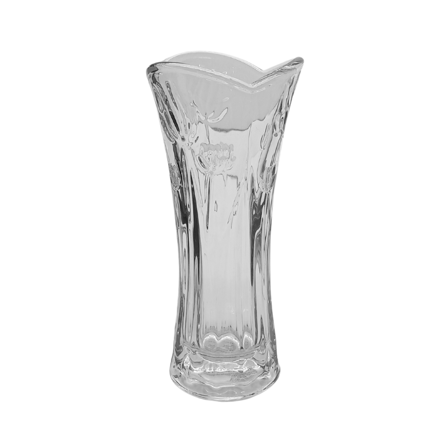 Vasos De Vidro Grosso Plantas Flor Lapidado Alto Relevo Mesa Festas Decoração