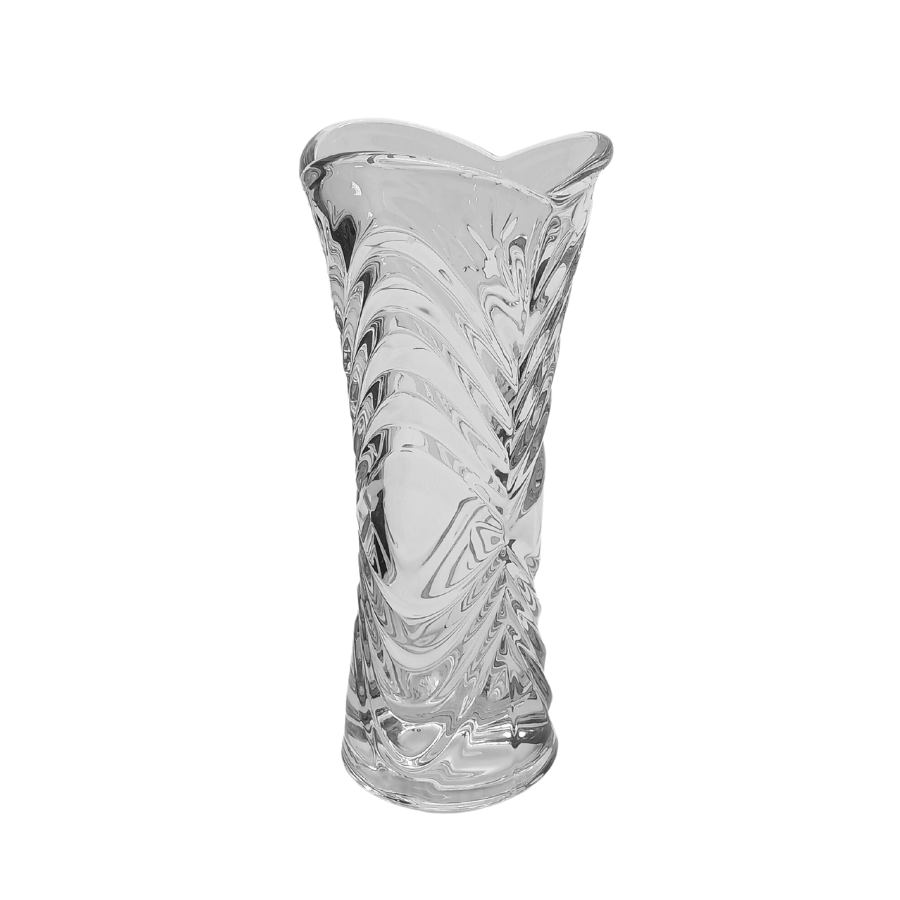 Vasos De Vidro Grosso Plantas Flor Lapidado Alto Relevo Mesa Festas Decoração