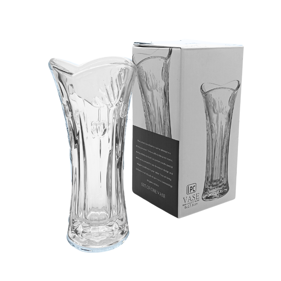 Vasos De Vidro Grosso Plantas Flor Lapidado Alto Relevo Mesa Festas Decoração
