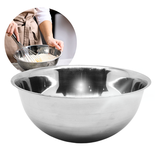Bowl Aço Inox 30cm Tigela Cumbuca Bacia Reforçada Recipiente