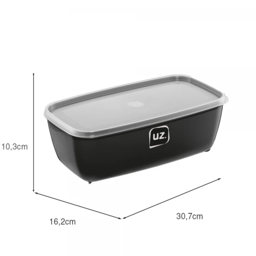 Pote Multiuso Organizador Retangular Cozinha Tampa 3l Uz