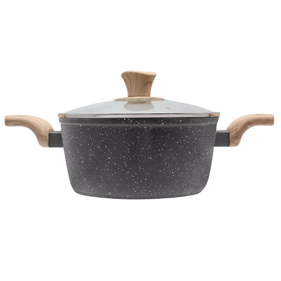 Panela Caçarola Creme Antiaderente Indução Com Tampa 20cm