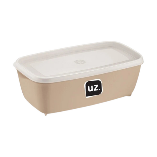 Pote Multiuso Organizador Retangular Plástico 1.5l Uz Bege