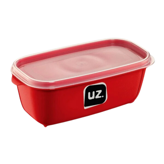 Pote Multiuso Organizador Retangular Tampa 500ml Uz Vermelho