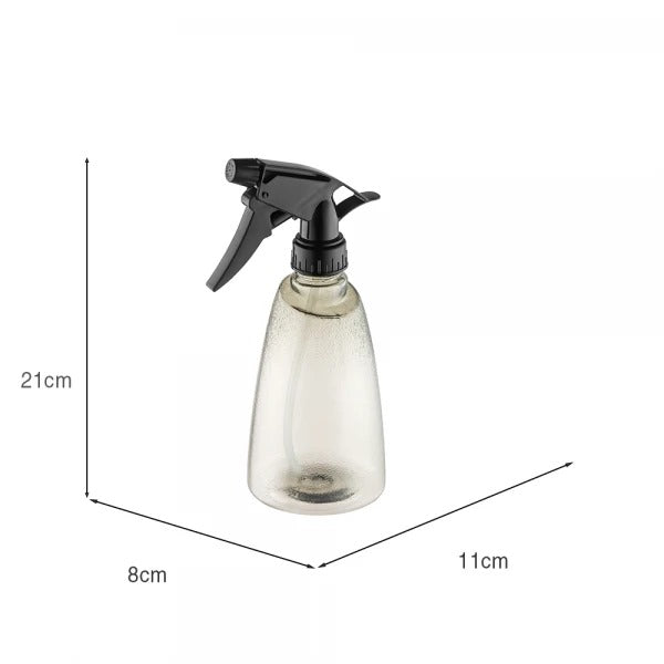 Pulverizador Borrifador Manual Frasco Plástico Preto 500ml