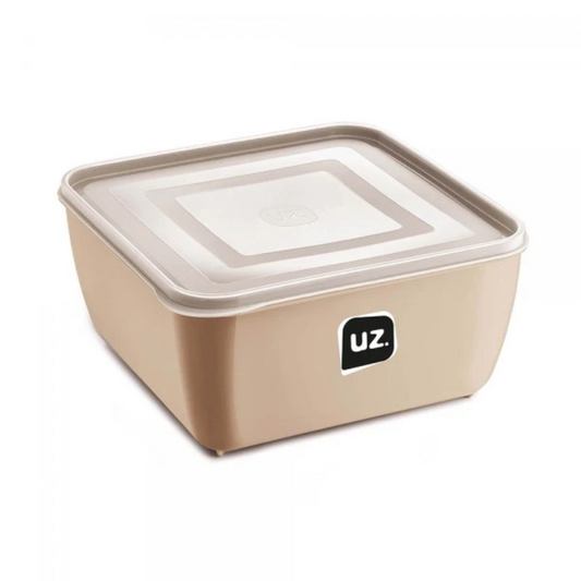 Pote Organizador Alimento Quadrado Com Tampa 2.5l Uz Bege