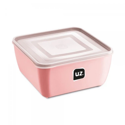 Pote Organizador Alimento Quadrado Com Tampa 2.5l Uz Rosa