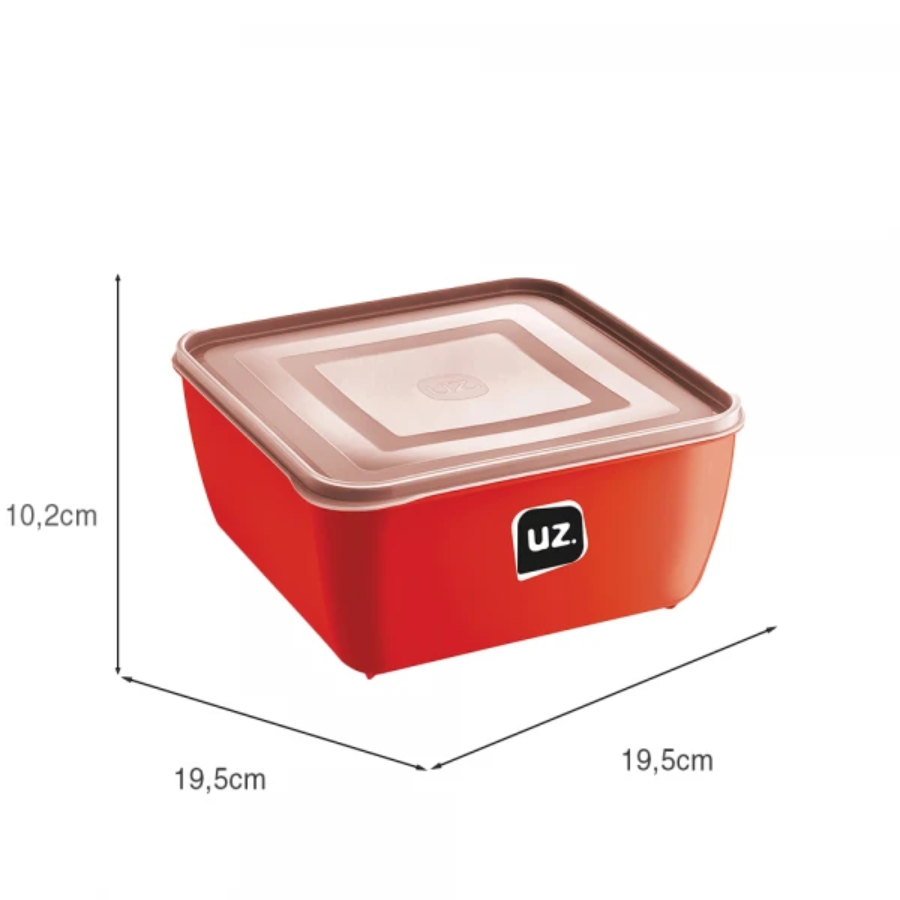 Multiuso Quadrado 2.5L Vermelho - UZ295-VM