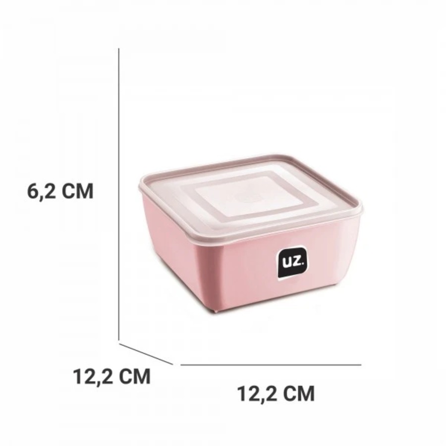 Multiuso Quadrado 0.5L Rosa - UZ297-ROS