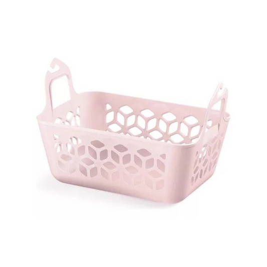 Cesto Prendedores De Roupa Organizador Plástico Multiuso Rosa 24cm