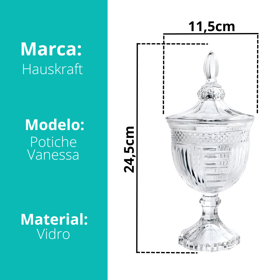Potiche de Vidro Vanessa - PTCH-073 - ETILUX