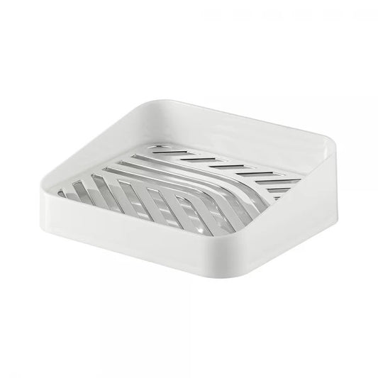 Porta Sabonete Saboneteira Luxo com Suporte Banheiro de Plástico Slim Branco
