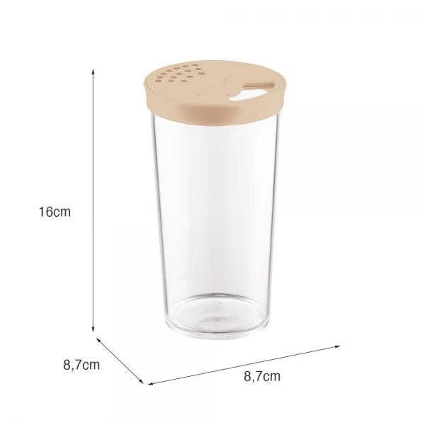Porta Condimento 500Ml Cappucino de Plástico - UZ304-CAP