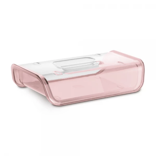 Porta Frios Empilhável Uz Queijo Presunto Organizador Rosa