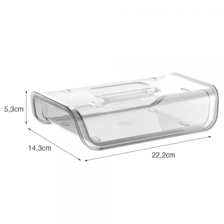 Porta Frios Empilhável Uz Queijo Presunto Tampa Transparente