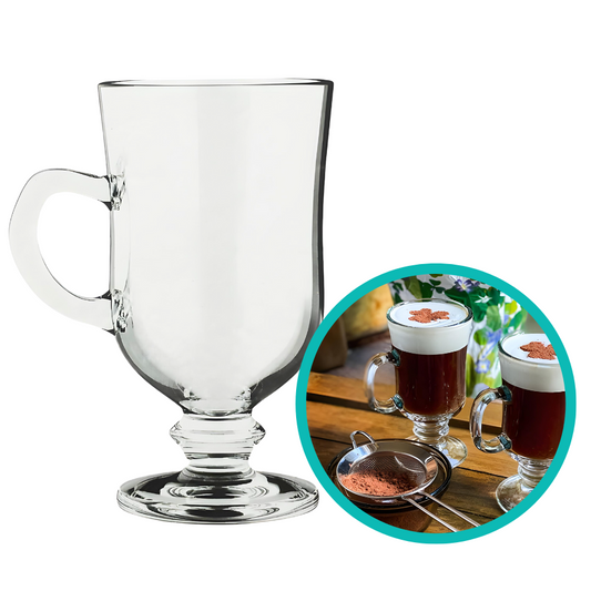 Xícara Vidro Irish Cofee Taça Café Cappuccino Caneca 120ml