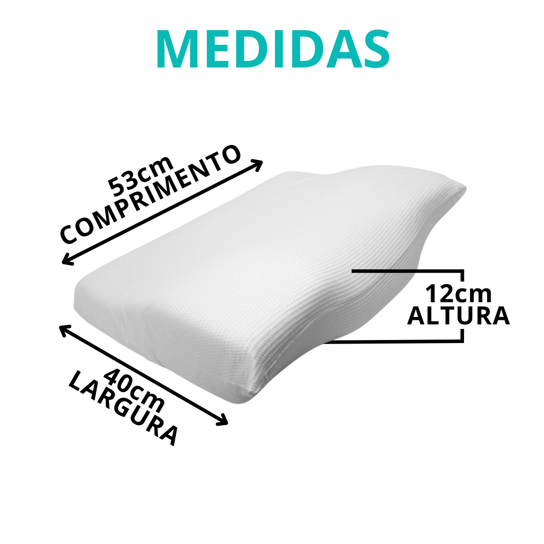 Travesseiro Ortopédico Cervical Viscoelástico Nasa Anatômico Antialérgico 50x70cm