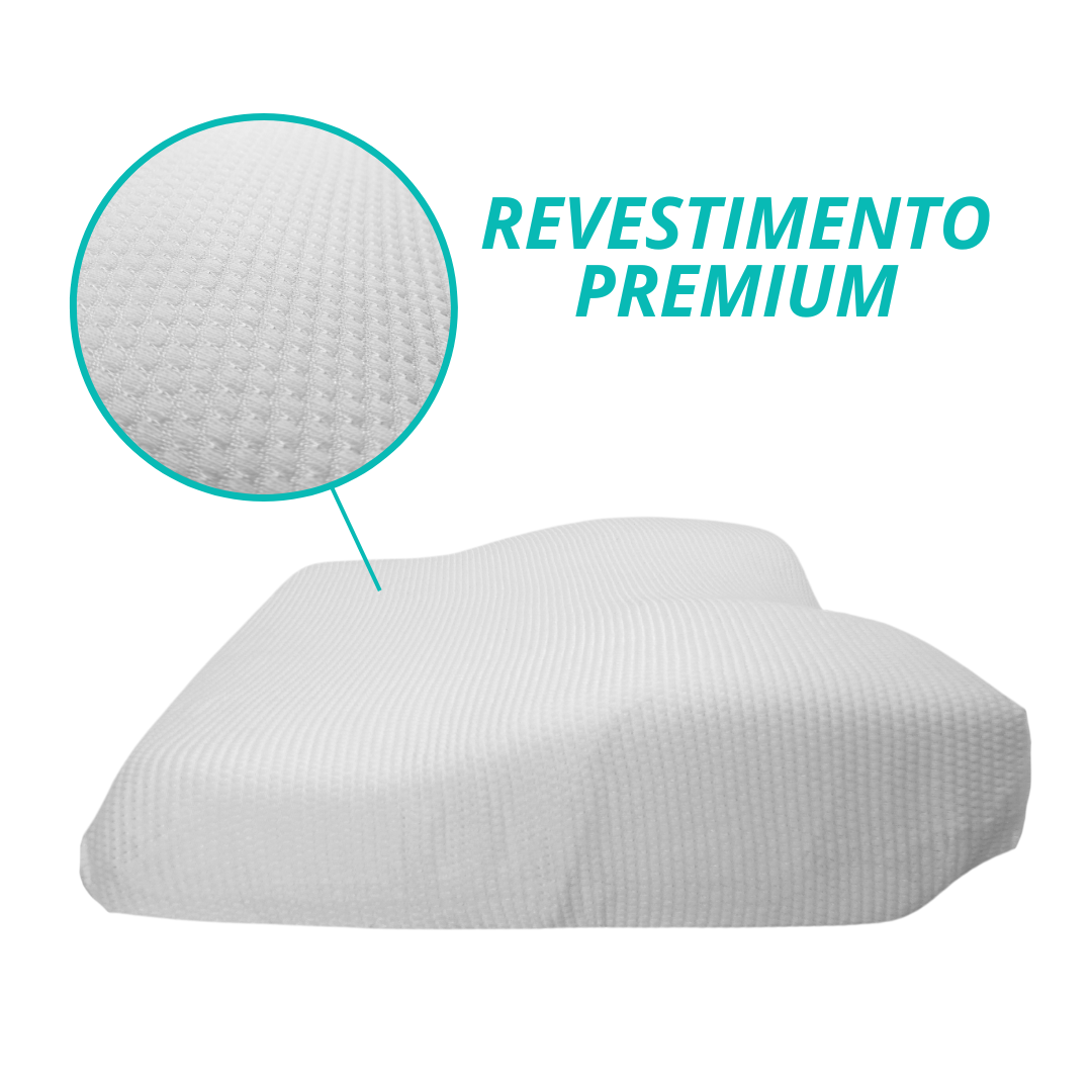 Travesseiro Ortopédico Cervical Viscoelástico Nasa Anatômico Antialérgico 50x70cm