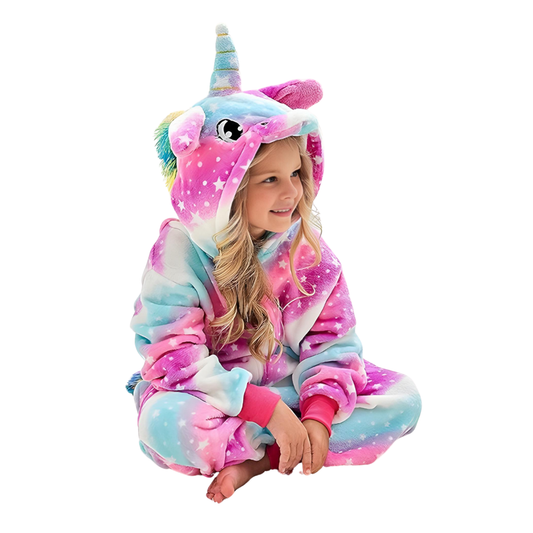 Macacão Pijama Unicórnio Juvenil Kigurumi Com Capuz 10 Anos