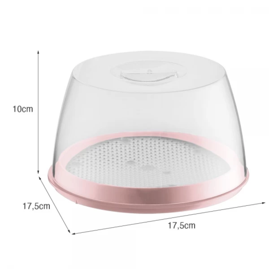 Queijeira Com Tampa Porta Queijos Acrílico Rosa Uz