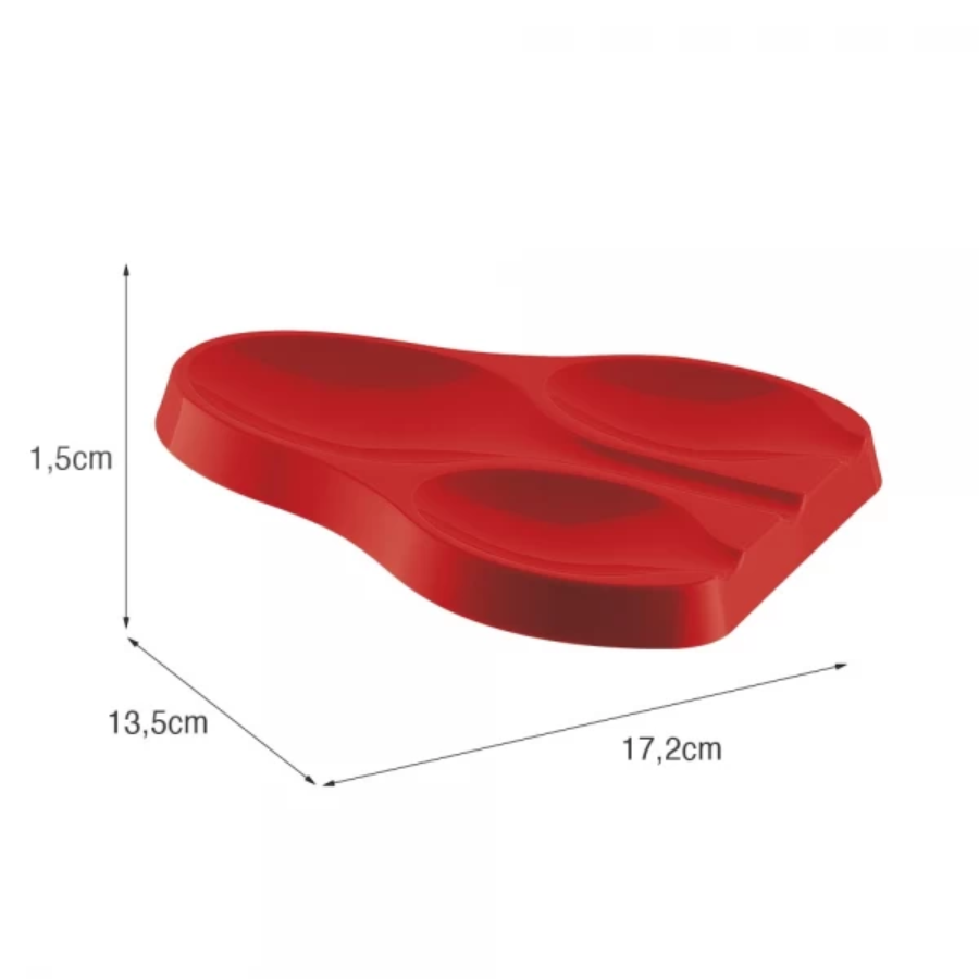 Suporte Descanso Apoio Para Colher Plus 3 Lugares Vermelho