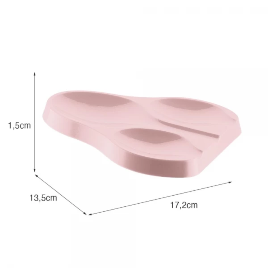 Suporte Descanso Apoio Para Colher Plus 3 Lugares Rosa
