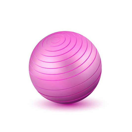 Bola Inflável Suíça De Pilates Exercício Yoga Rosa 55cm