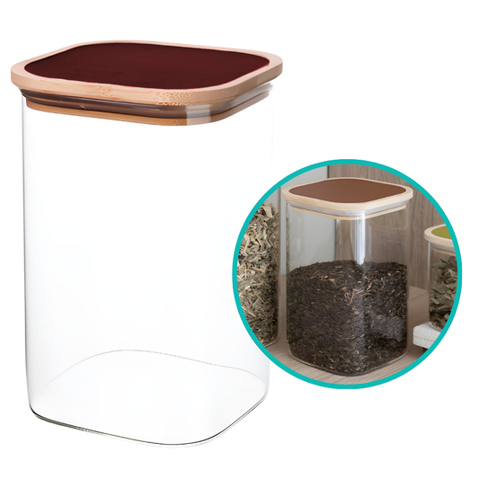 Pote Hermetico Quadrado Tampa Vermelha 1,2L - V1073.U02