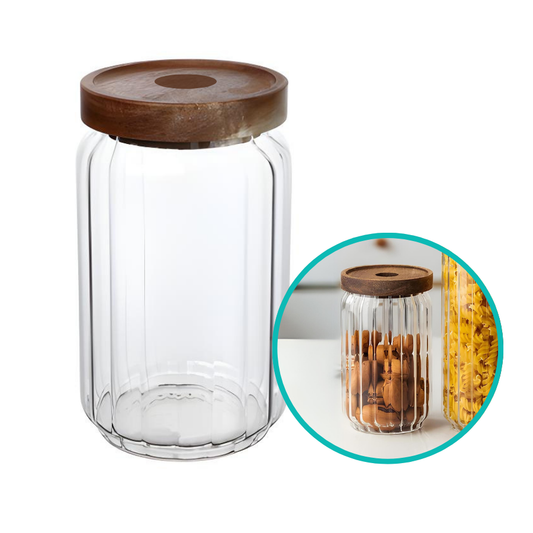 Pote Hermetico Genova Tampa Acacia 800ml - V1074.U01