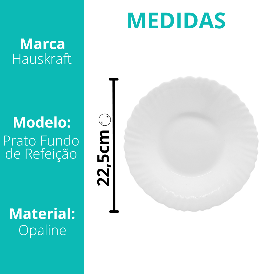 Prato Fundo Versus BR 22cm - OPAL401/BR