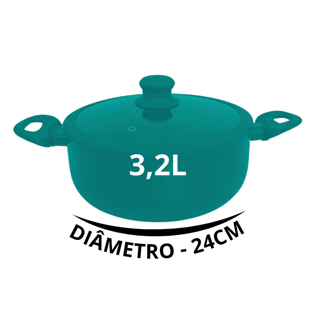 Caçarola Ceramico Yafo 24cm Azul - A10005.C02