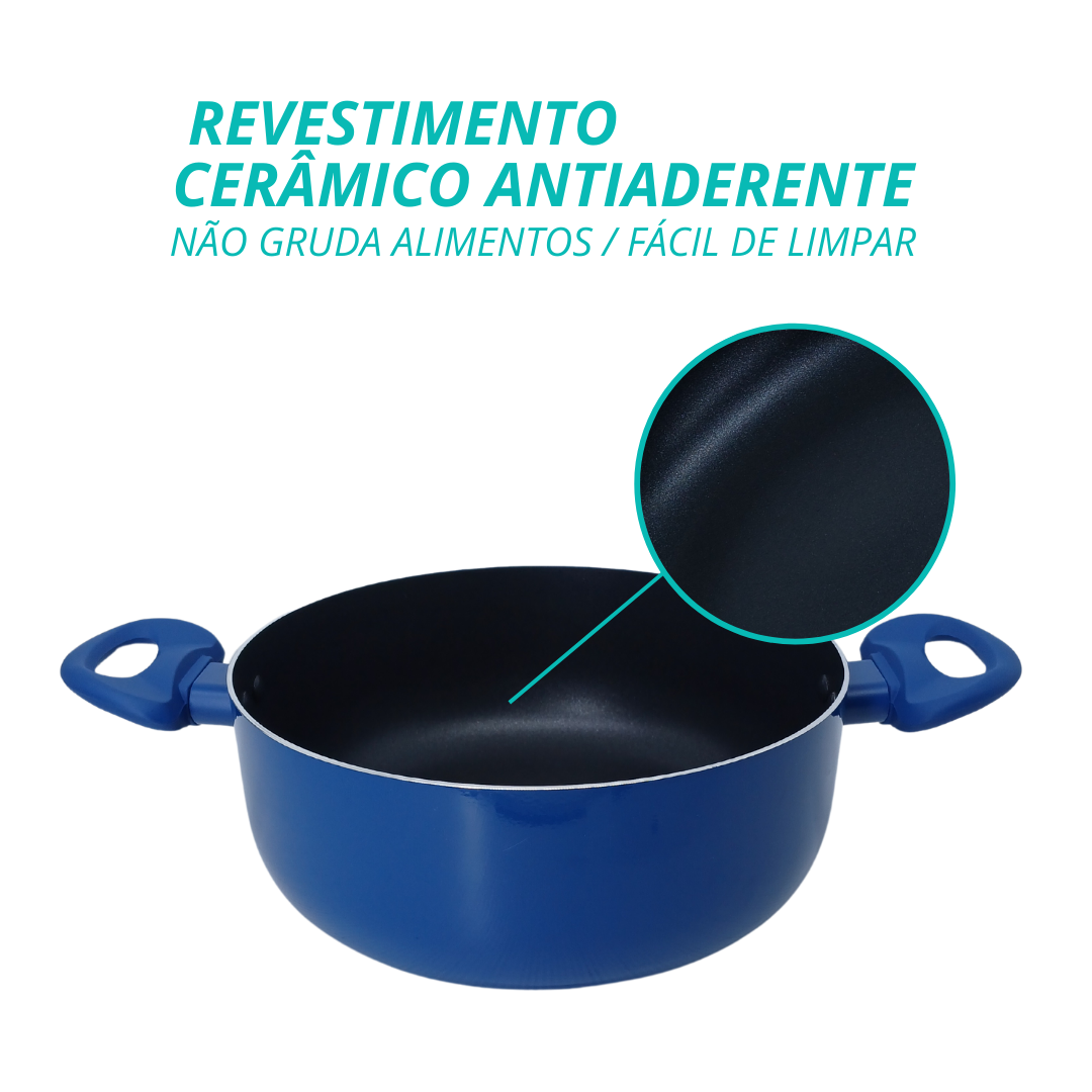 Caçarola Ceramico Yafo 24cm Azul - A10005.C02