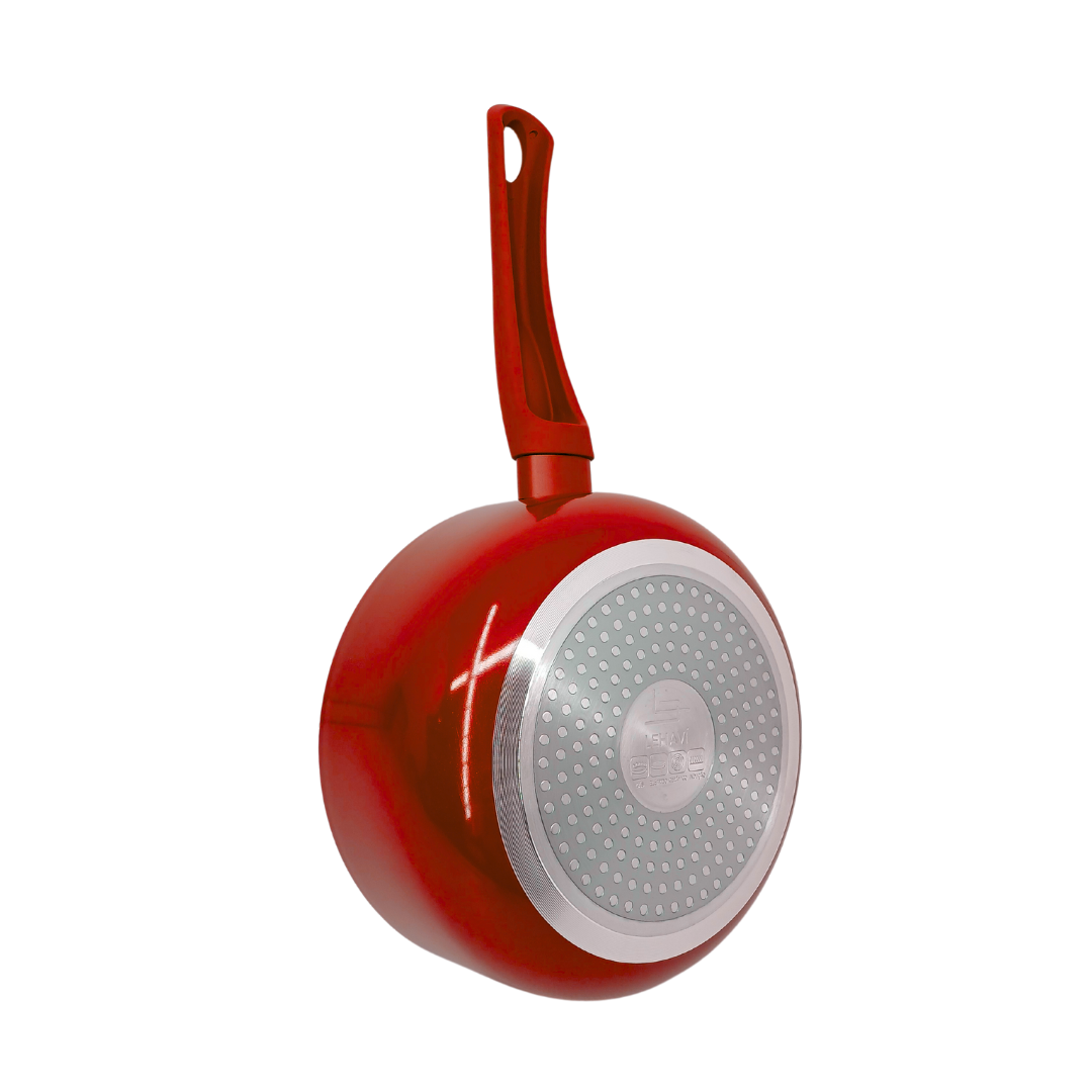 Panela De Indução Antiaderente Cerâmica 20cm Yafo Vermelho