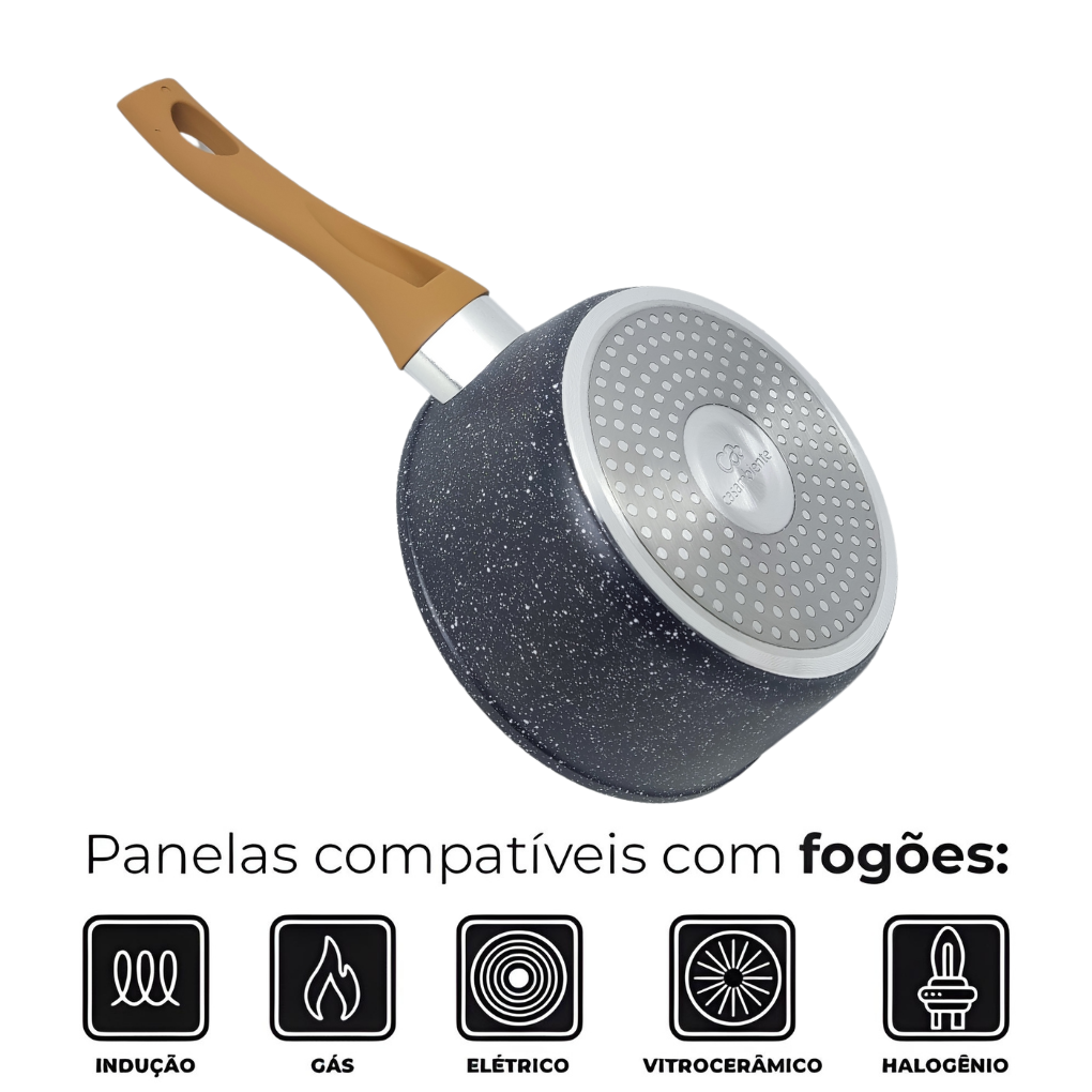 Panela 18cm Indução Preto - AL162