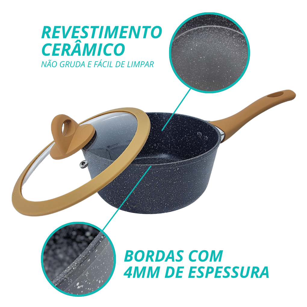 Panela 18cm Indução Preto - AL162