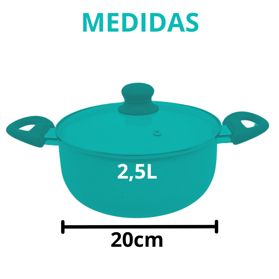 Caçarola De Indução Antiaderente Cerâmica 20cm Florença Bege