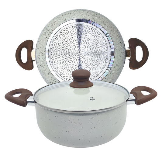 Caçarola De Indução Antiaderente Cerâmica 20cm Florença Bege