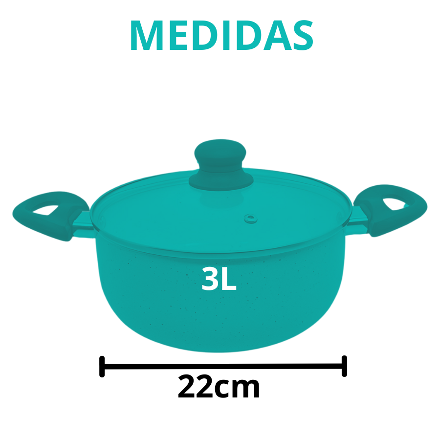 Caçarola De Indução Antiaderente Cerâmica 22cm Florença Bege