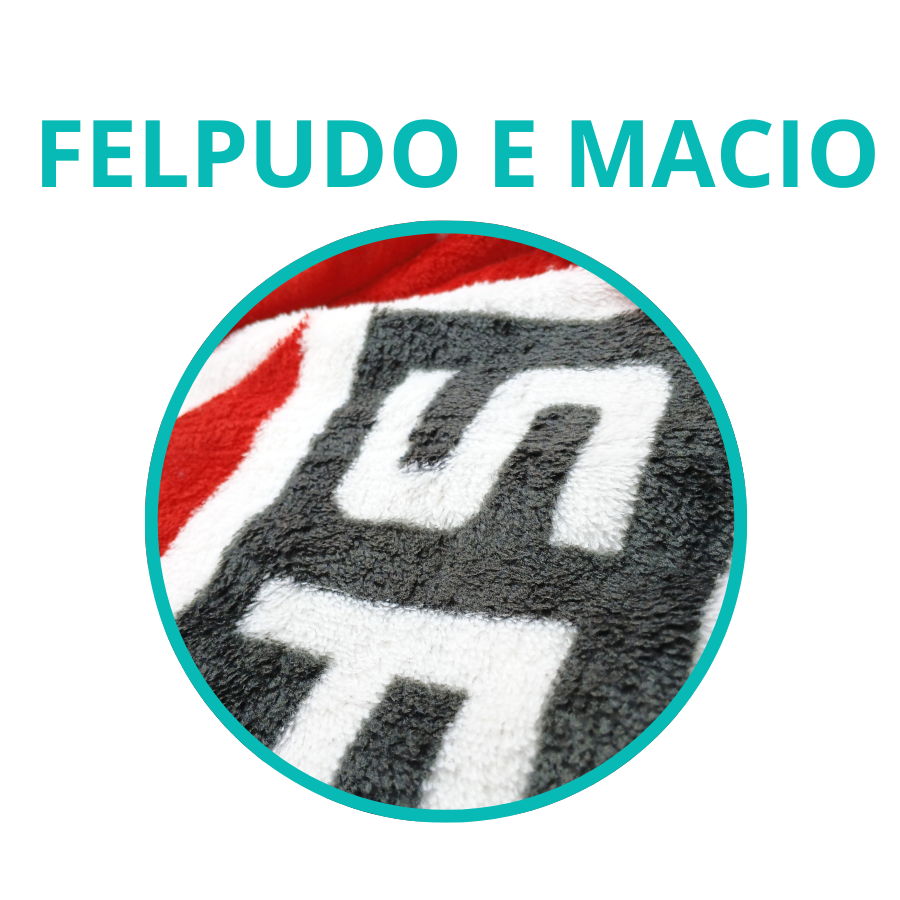 Manta Infantil Juvenil São Paulo Solteiro Anti Alérgico Soft
