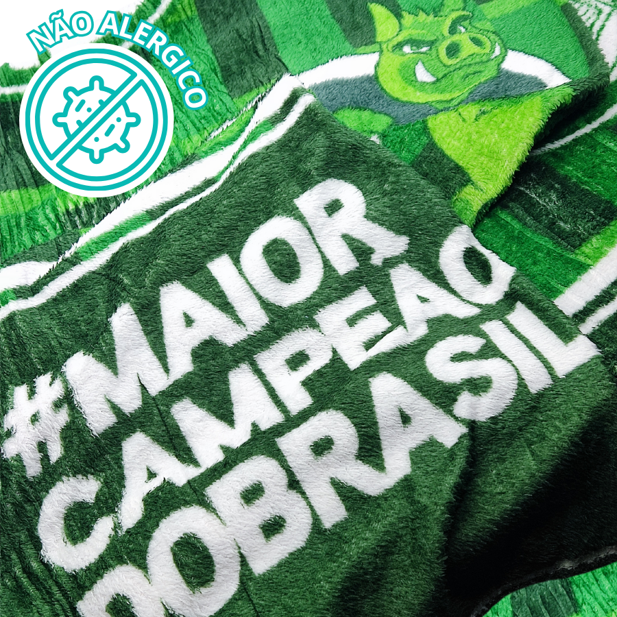 Manta Infantil E Juvenil Palmeiras Solteiro Anti Alérgico