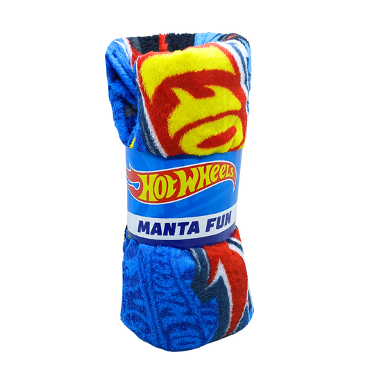 Manta Infantil E Juvenil Hot Wheels Solteiro Anti Alérgico