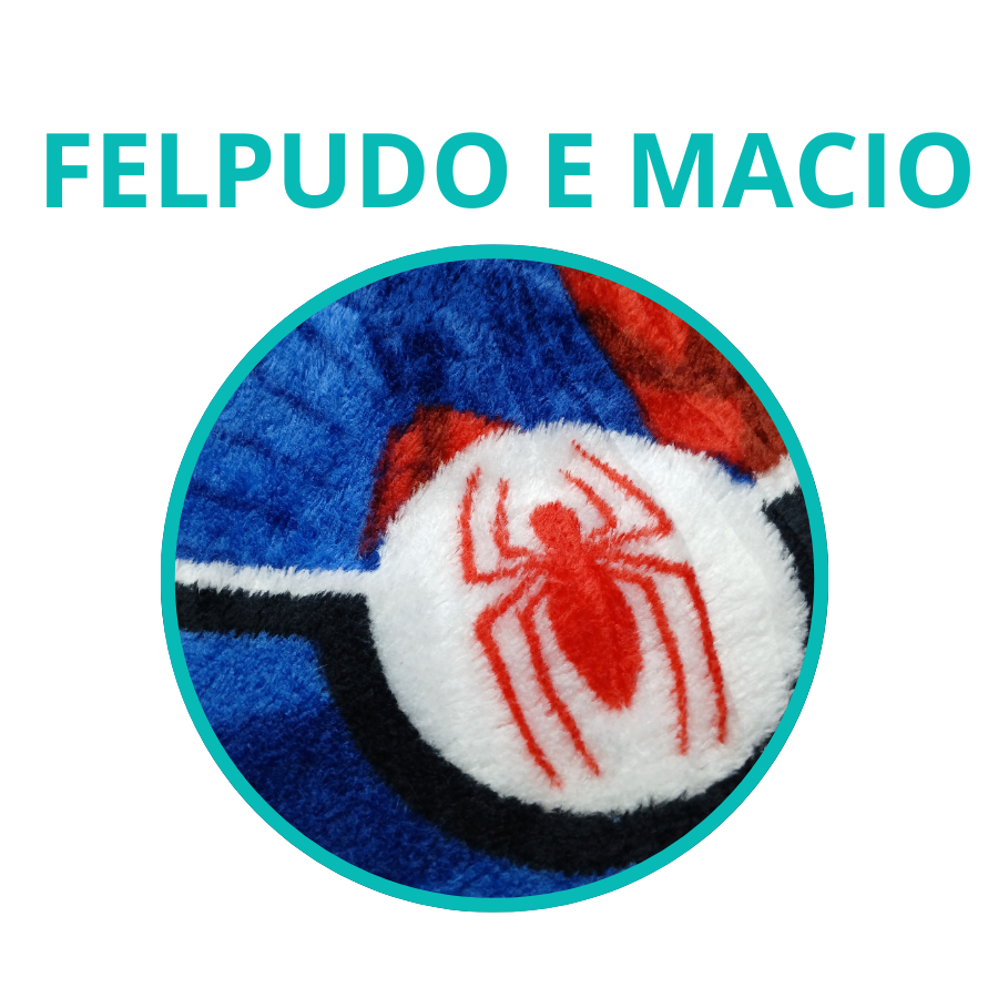 Manta Infantil E Juvenil Homem Aranha Solteiro Anti Alérgico